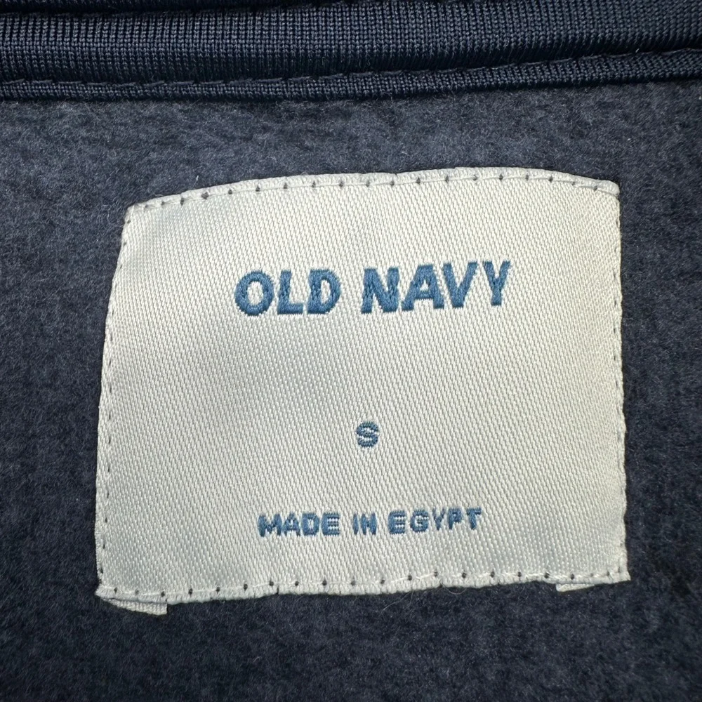Old Navy Men Small Navy Blue Fleece Quarter Zip Pullover Sweater 610002-00-1 NWT